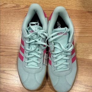 Adidas Women's Sneakers - Light Blue and Pink